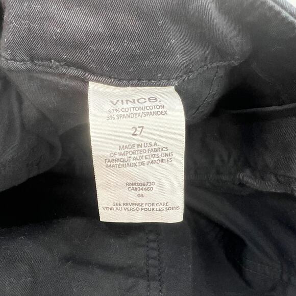 Vince‎ Pants Elastic-hem Patch-front Utility Trouser Jogger Black Size 27 - Picture 11 of 12